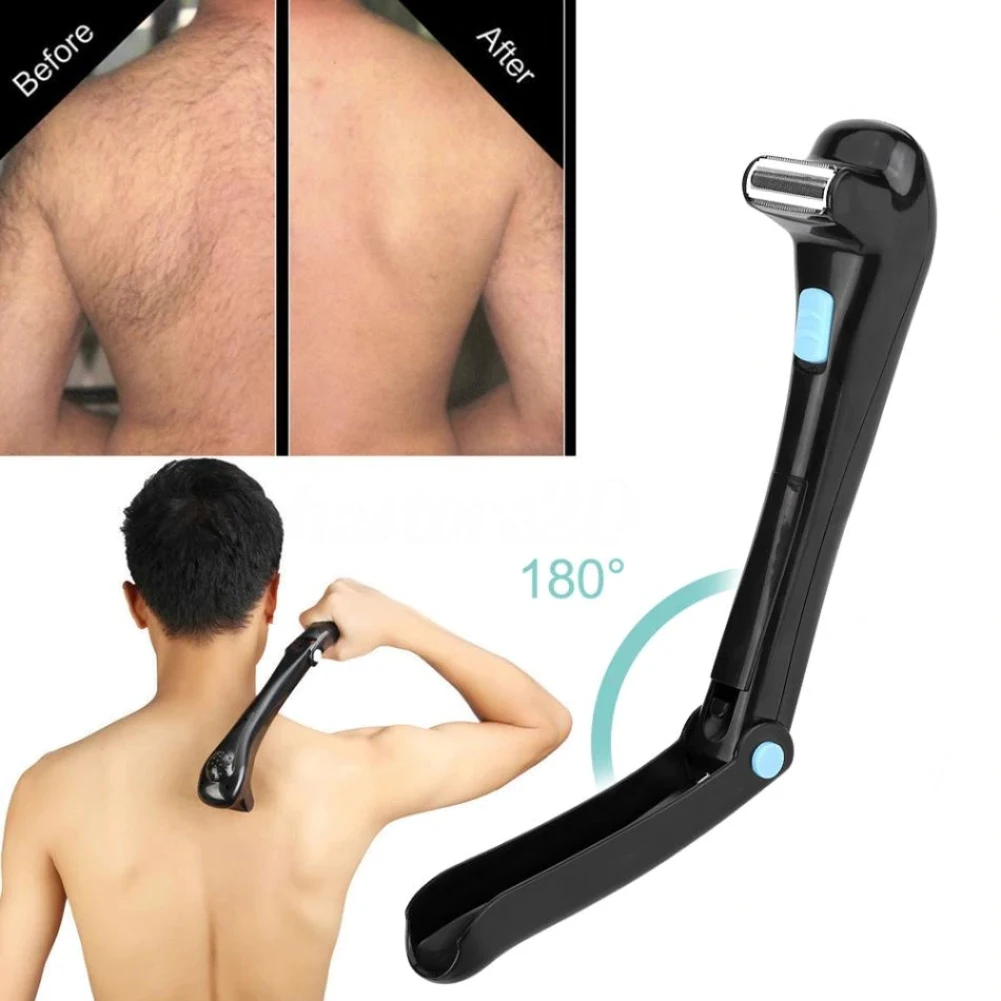 

1Pc High Quality Electric Back Hair Shaver Razor Depilatory Easy to Use Cordless Foldable Body Hair Trimmer Hair Removal Tool