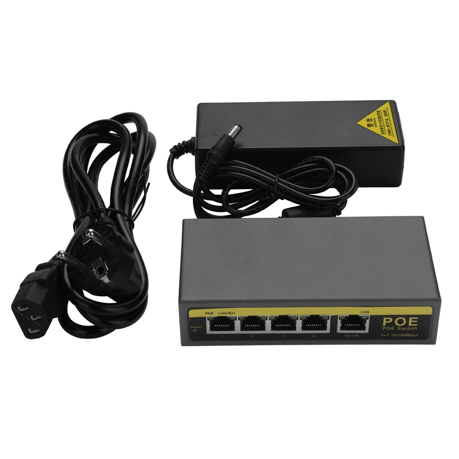 Переключатель Hamrolte POE 4CH IEEE802.3af 10/100 Мбит/с умный переключатель для IP Камеры NVR