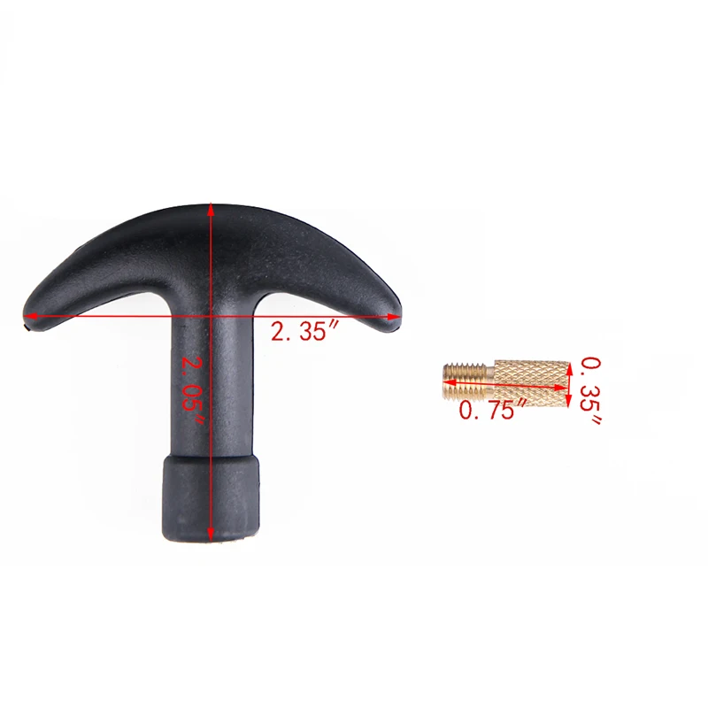 Gun Cleaning Rods Switch Handle Plastic with Brass Adapter Thread 8-32 Hunting Airsoft Accessory RL37-0056 (3)