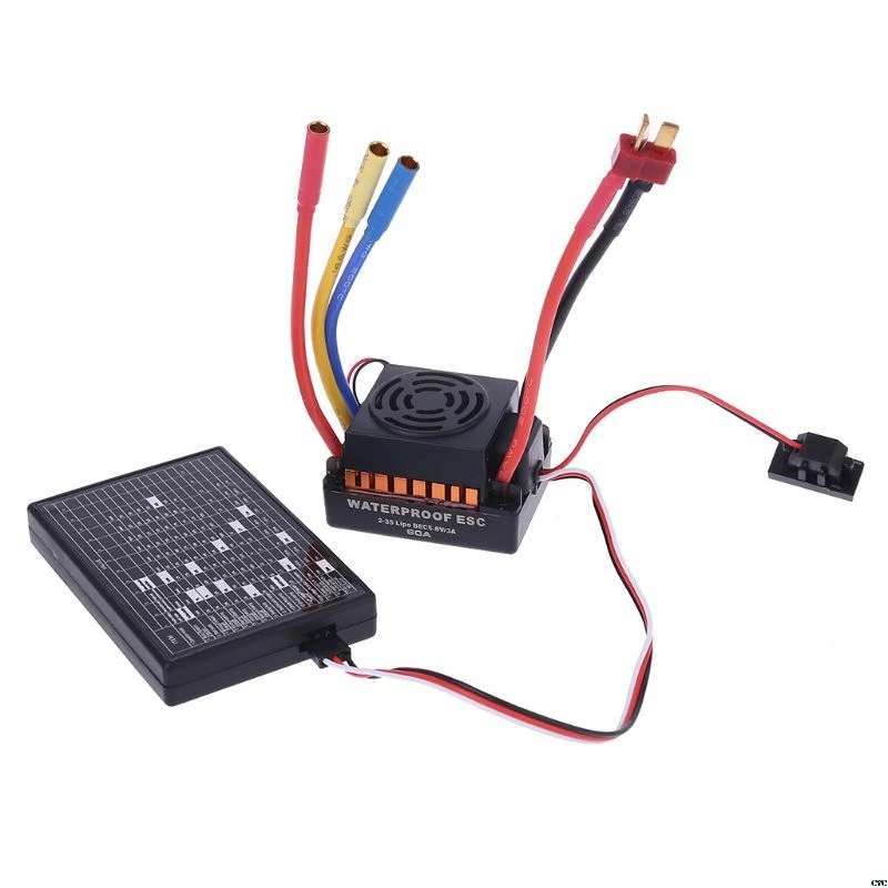 

Brushless Motor 1/10, 60A Waterproof ESC Electric Speed Controller for RC Car 25A-120A Brushless ESC