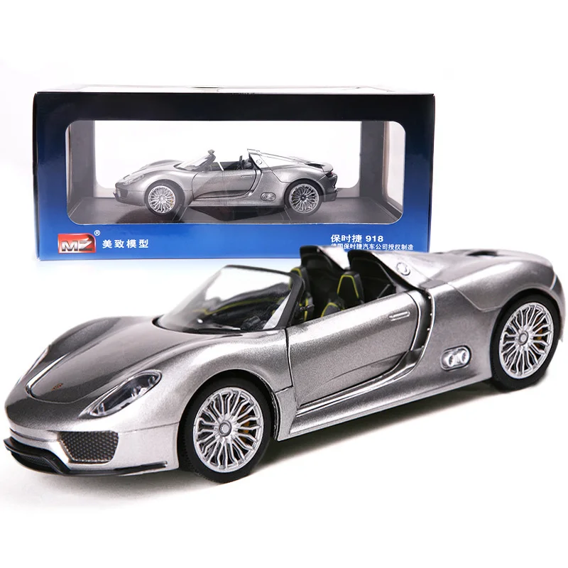 

Sports Car 918 Alloy Static Model 1:24 SportsCar Limited Edition Model Color Box Package Toys Gift For Boy