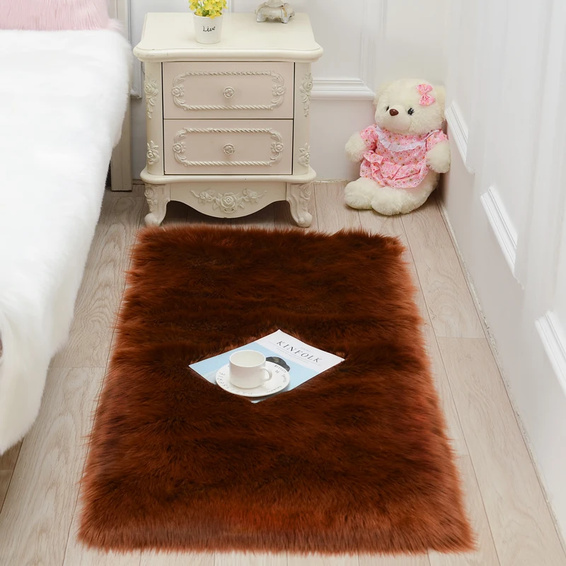 Имитация шерсти гостиная Мода меховой ковер плюш Спальня прикроватный коврик для кофейного столика bay оконная Подушка окно DT-50