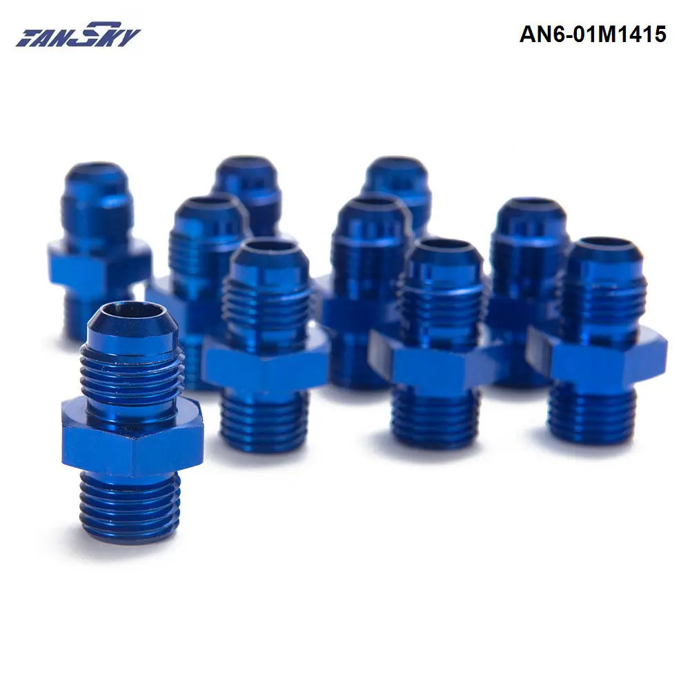 

10PCS/LOT Adapter Adaptor Aluminum Car Fittings For Braided Lines (Hoses) - Fuel/Oil/Gas/Water/Fluid/Air AN6-01M1415