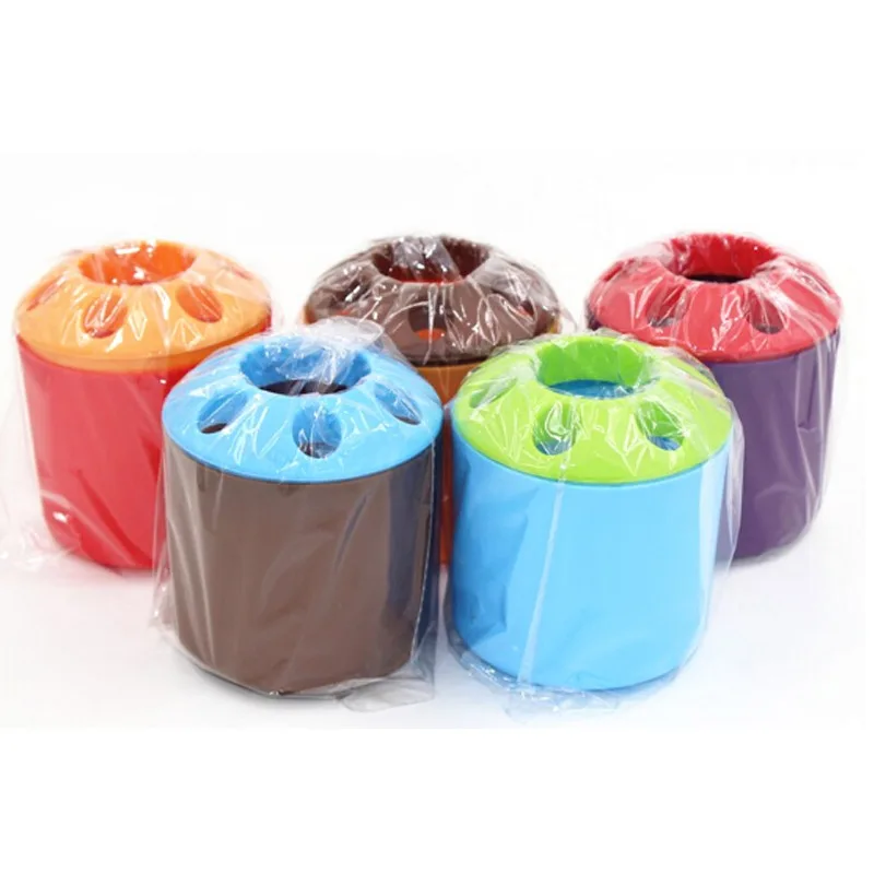 2PCS Multifunctional 6 Holes Plastic Toothbrush Pens Pencil Knife And