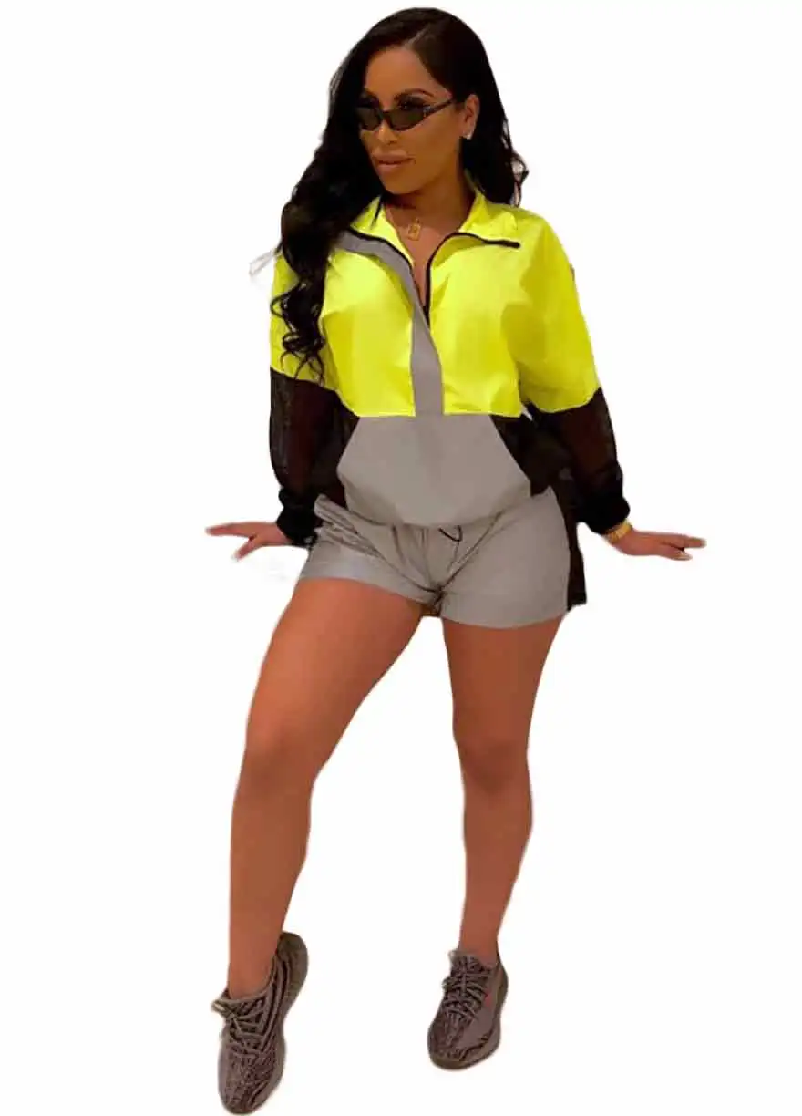 Long-Sleeve-Contrast-Color-Zipper-Windbreaker-Short-Set (2)