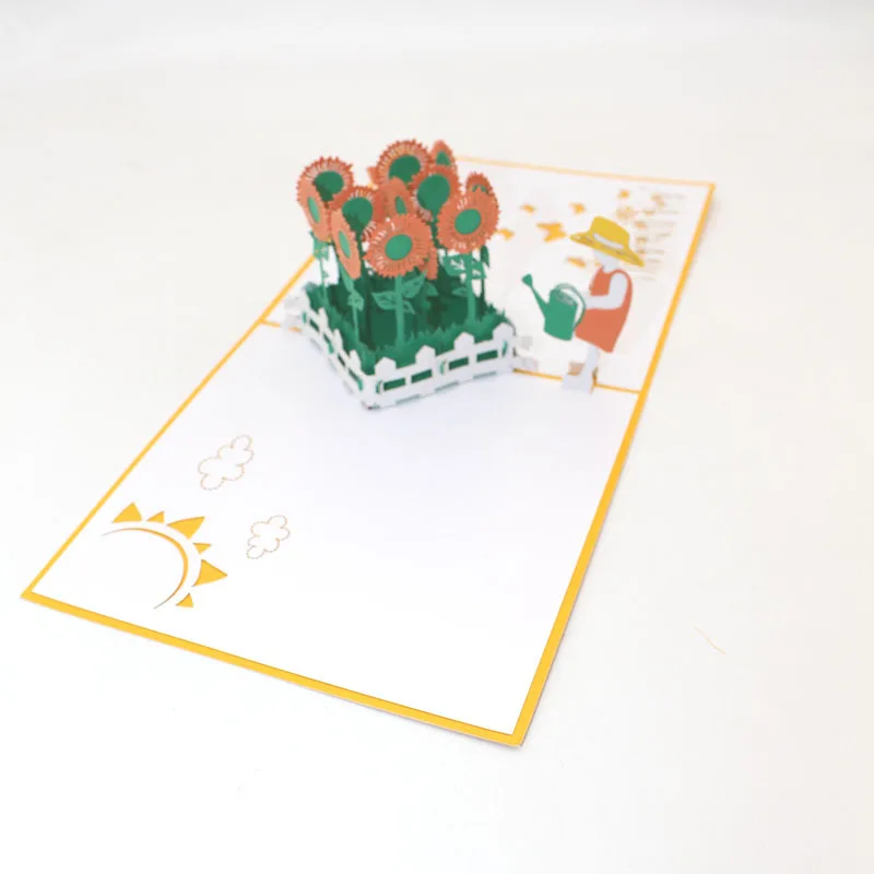 (10 шт./лот) бренд leiso 3D Pop Up оригами Бумага лазерная резка поздравительные открытки