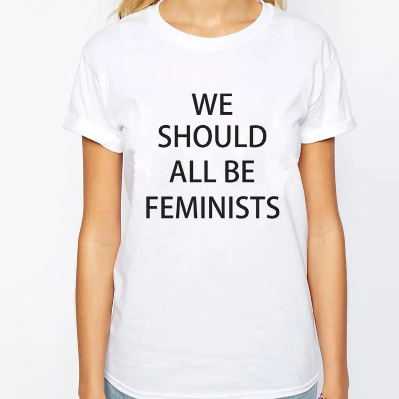 

Women Clothes 2019 Summer Letter Printing We Should All Be Feminists T Shirt Women Harajuku Fashion Girl Power Streetwear Tshirt