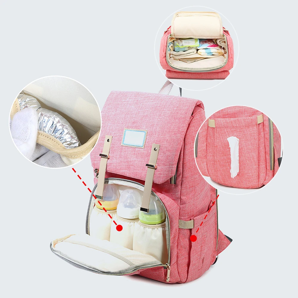 

3 Colors Mummy Maternity Nappy Bag Brand Large Capacity Baby Bag Travel Backpack Designer Nursing Bag for Baby Care