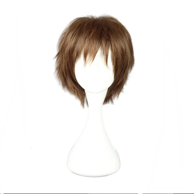 MCOSER 30 см и 35 см короткие волосы коричневый цвет синтетические два стиля вечерние Высокая температура волокна парик-012