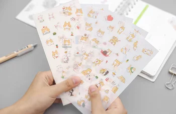 

6pcs Cute rabbit dog sticker Organizer Calendar Diary Book Planner Sticker Scrapbook Decoration papeleria sale