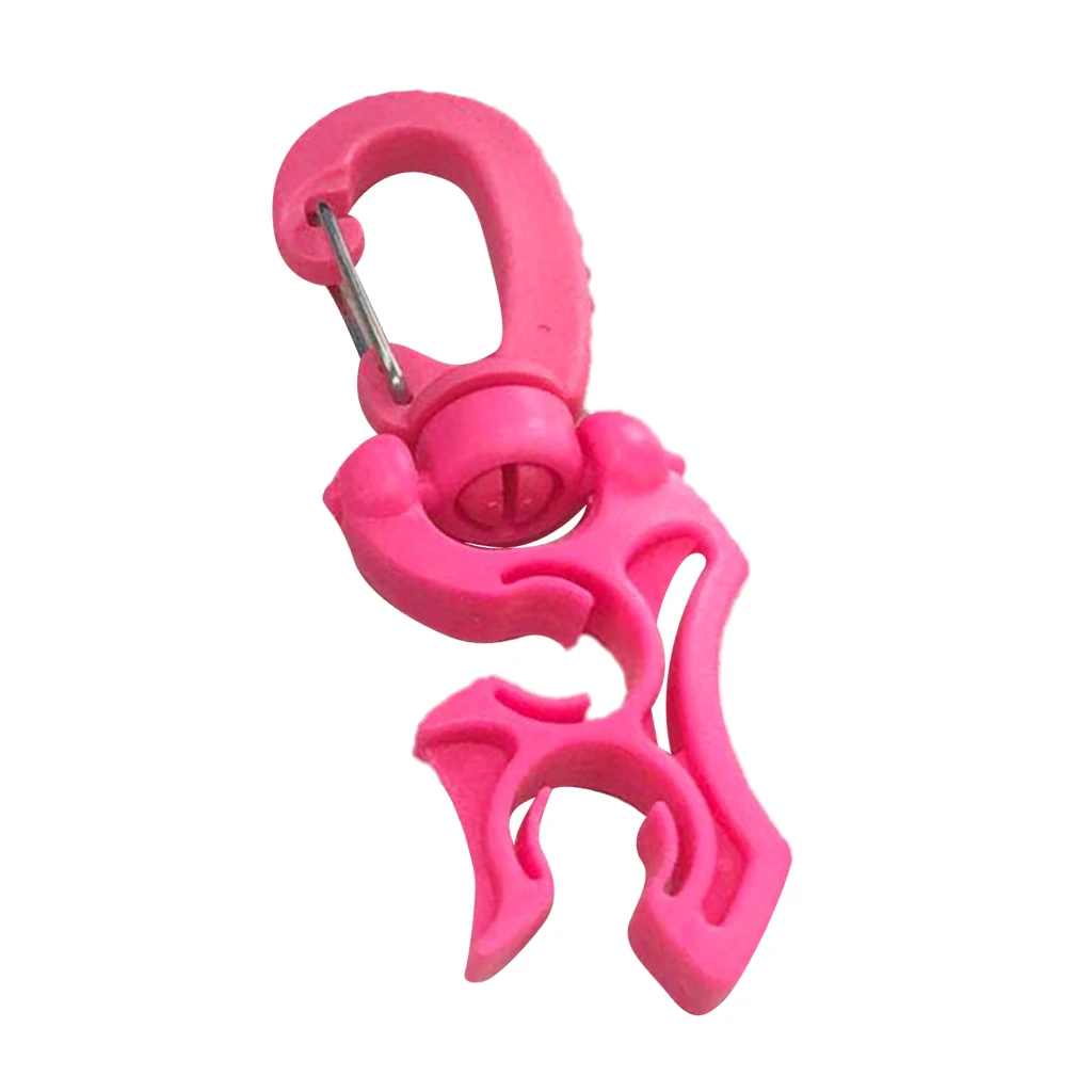 Scuba Diving Diver Snorkeling Double 2 BCD Hose Holder Regulator Octopus Retainer with Folding Swivel Snap Clip