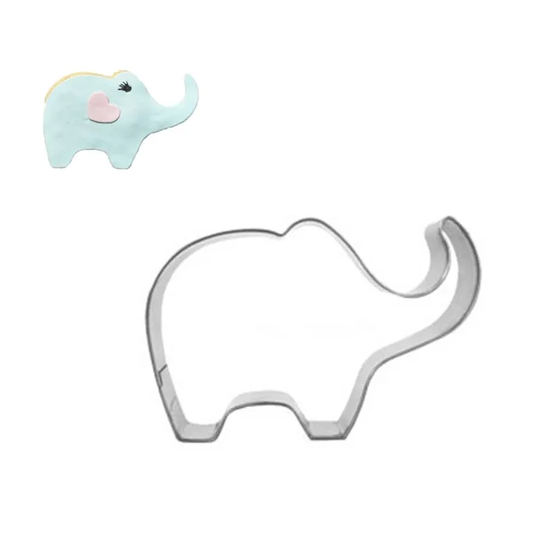 DZ115 Elephant Cookie Tools Cutter Mould Biscuit Press Icing Set Stamp Mold Stainless Steel Baking & Pastry Tools Gadget China Things (1)
