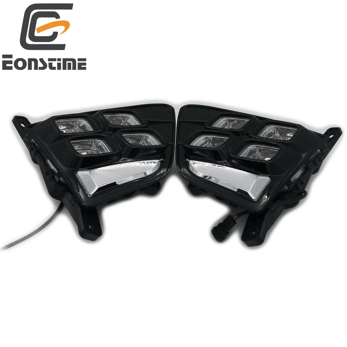 Eonstime 2pcs 12V Car DRL LED Daytime Running Light Front Fog lights For Hyundai Creta IX25 2015 2016 Auto Lamp Waterproof ABS Eonstime 2pcs 12V Car DRL LED Daytime Running Light Front Fog lights For Hyundai Creta IX25 2015 2016 Auto Lamp Waterproof ABS