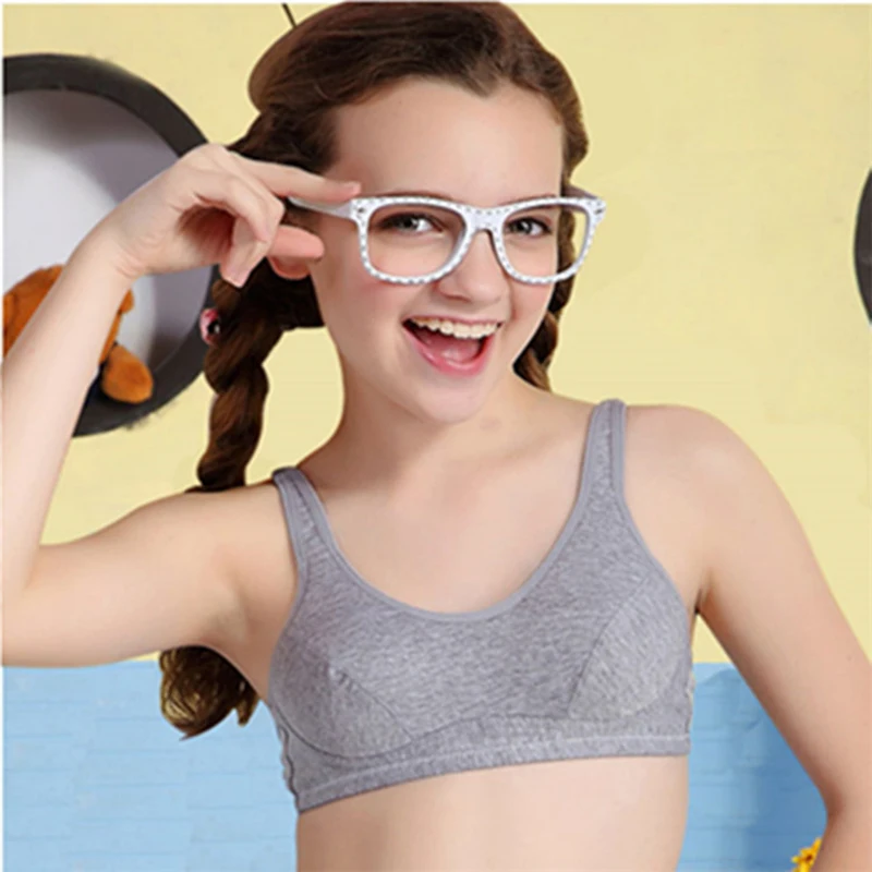 Training bra kids girls Soft Touch Cotton underwear sports kids vest bra for teens child student teenage bras With Two Hooks