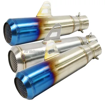 

51mm Inlet Motorcycle Exhaust Muffler ForGP Project Exhaust Pipe Modified Stainless Steel Exhaust For Escape Moto With Laser