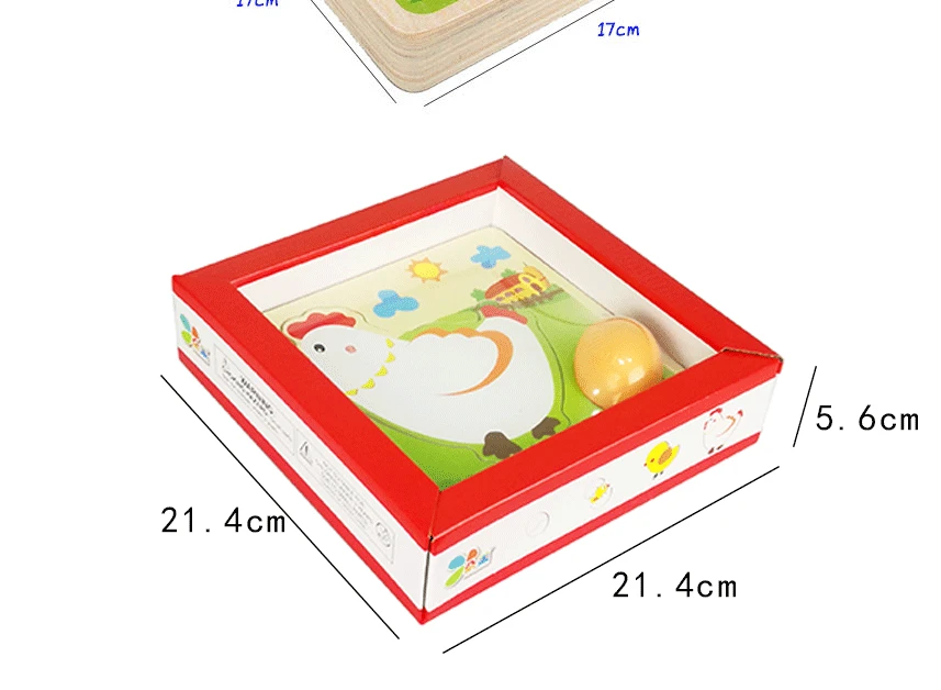 Деревянные игрушки мультяшное изображение курицы Многоуровневая образовательная головоломка для яиц детские игрушки подарки для детей головоломка 3d