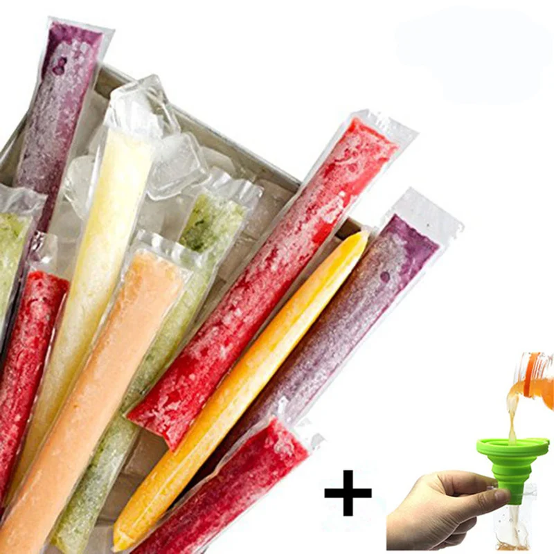 

40/100pcs Disposable Ice Popsicle Mold Bagsice Cream DIY Self-styled Bag Tools Mold Freezer Popsicle Molds Ice Pack Icecream