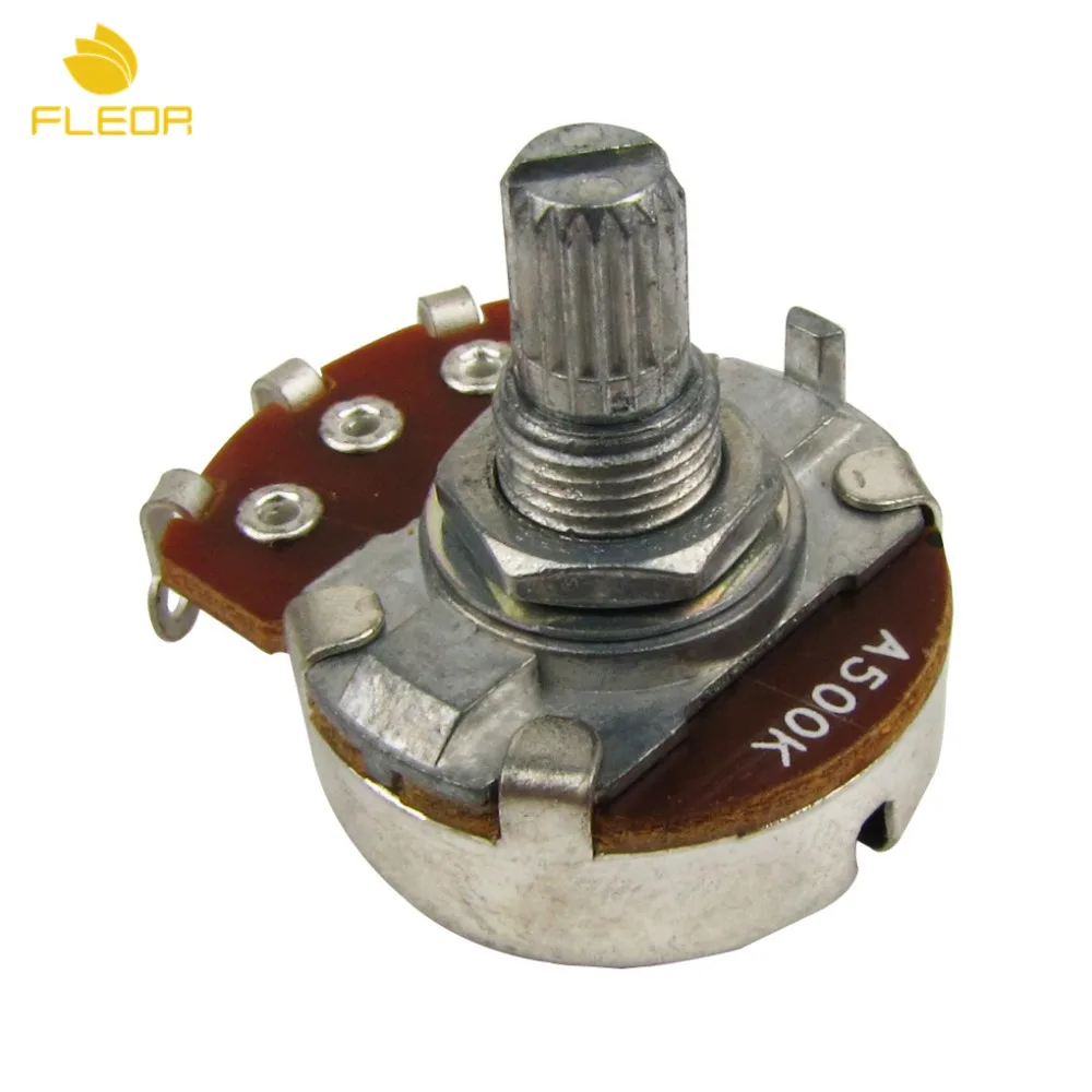 Fleor 4pcs Full Size Big Guitar Potentiometer A500k Switch Control Pots