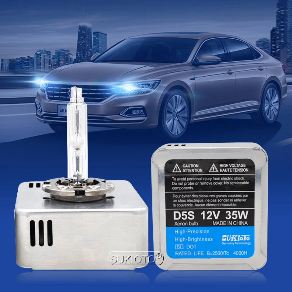 SUKIOTO Car Xenon Headlight Kit D5S 35W hid xenon spare bulb for 0043411 25W D5S Tiguan New Superb New Sagitar Passat A6L Q3 (19)