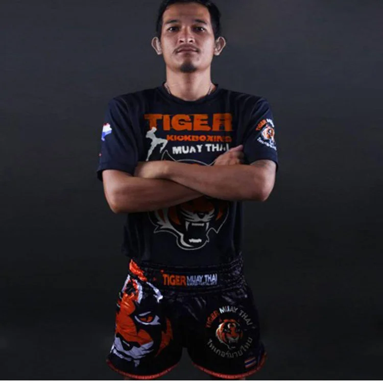 Боксерские штаны MMA Tiger Muay Thai Комбинированные тренировочные дышащие шорты Sanda