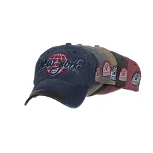 Весна и лето новые буквы Вышитые потёртая бейсболка кепка Кепка Солнцезащитная