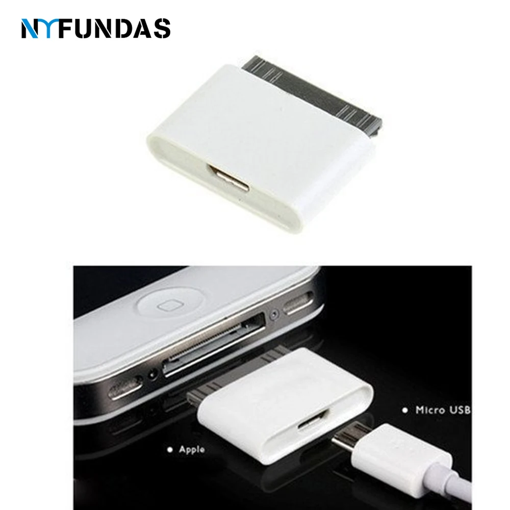 

NYFundas micro usb 30 pin female male connector adapter for apple iphone 4 4s 3gs ipod iphone4 iphone4s converter charging cable