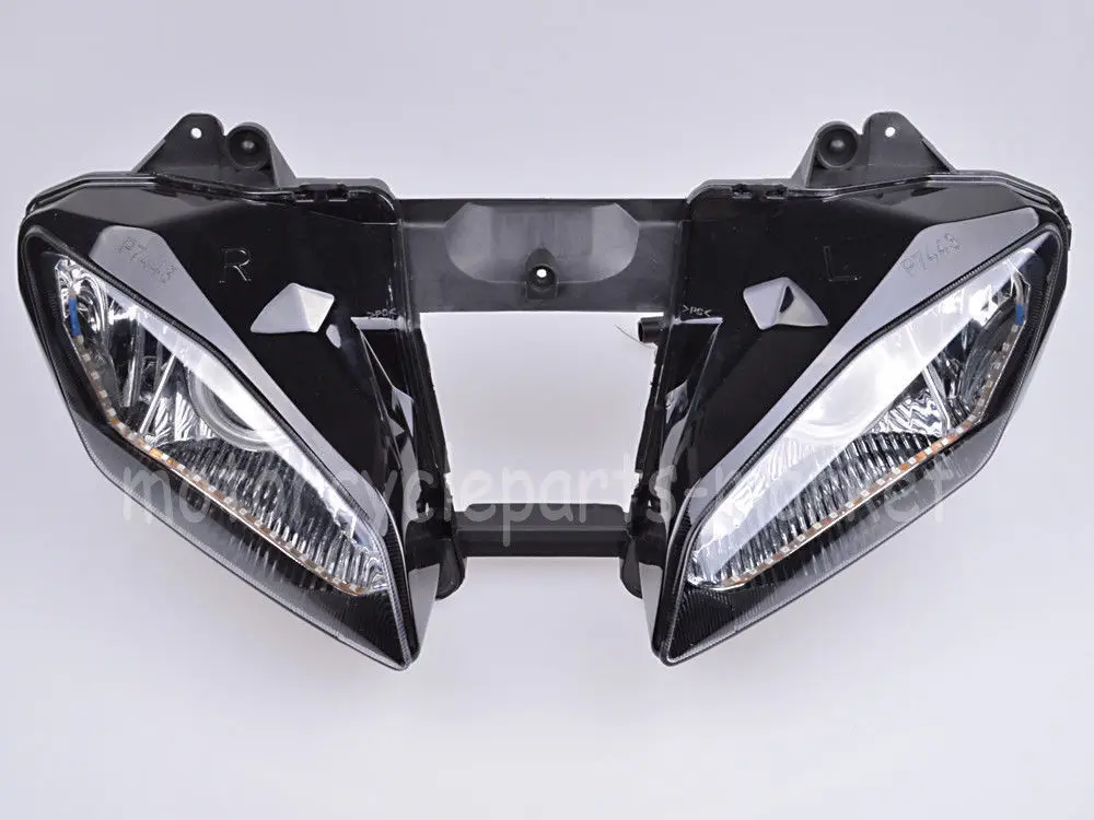 Мотоциклетные фары в сборе HID Белый Ангел синий+ светодиодный полоски для Yamaha YZF R6 2008-2010 2009