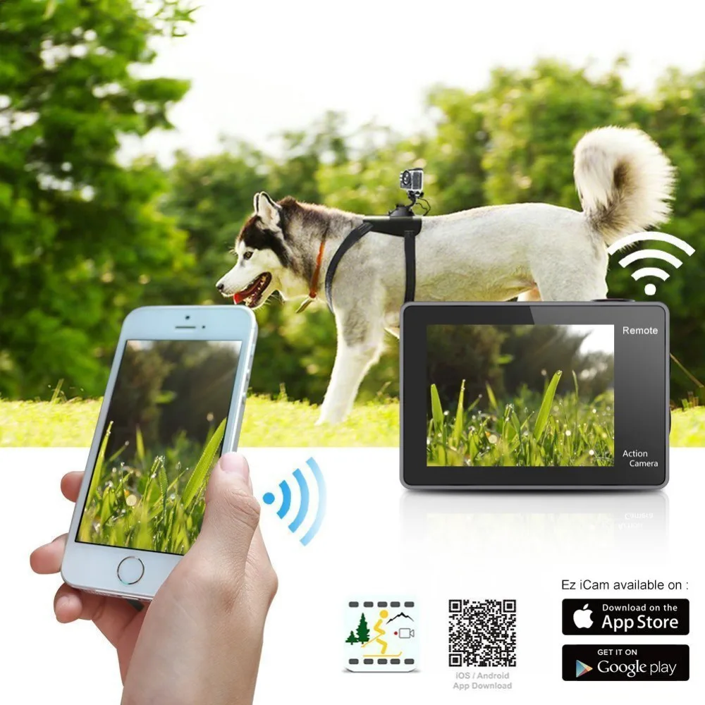 Оригинальная Экшн камера EKEN H9 H9R Plus wifi Ambarella A12 Ultra HD Real 4K 30fps 14MP фото для Panasonic