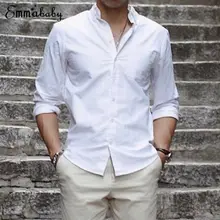 Роскошные мужские стильные повседневные рубашки обтягивающий официальный длинный рукав рубашка мужская брендовая одежда Camisa Masculina