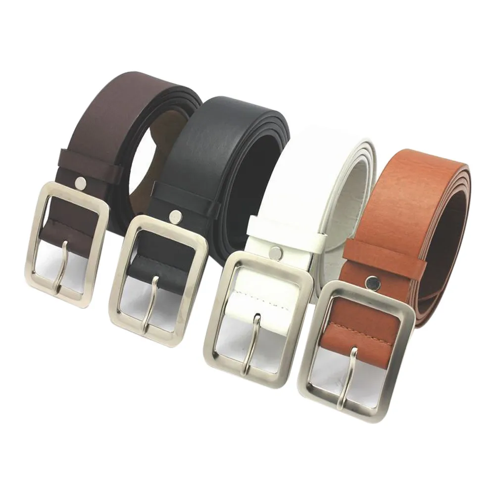 Men's Genuine Leather Dress Belt Casual Pin Buckle Waist Strap Belts Waistband^D