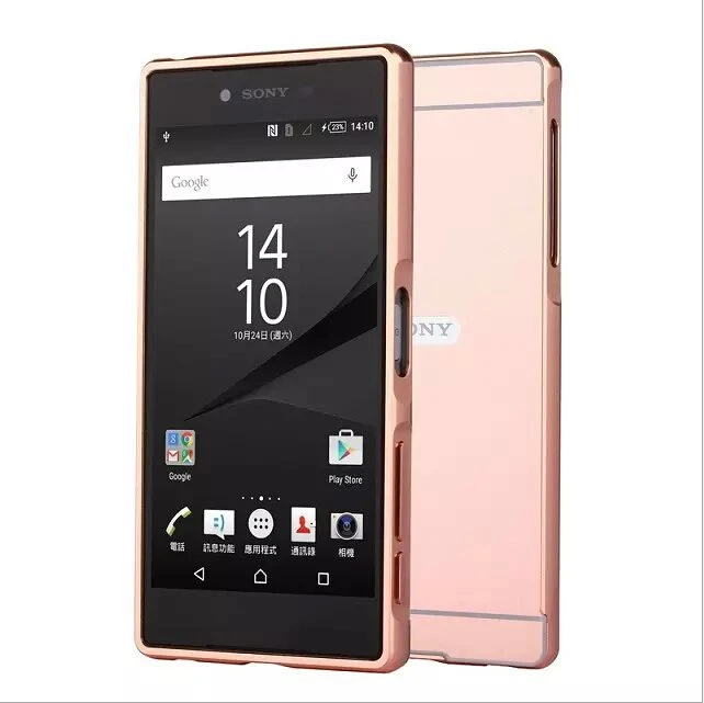 Для sony Xperia Z3 L55u L55t Z5 Z5 Premium чехол, металлическая алюминиевая рамка+ зеркальная жесткая задняя крышка из поликарбоната для sony M4 M5 XA1 XA2 XZ чехол s