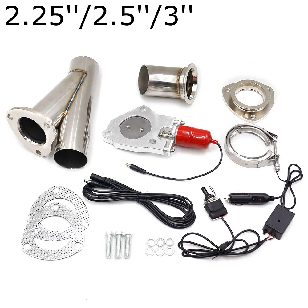 

2.25inch/2.5inch /3inch Exhaust Control Valve Electric Exhaust Valve Cutout Manual Toggle Switch Control Kit