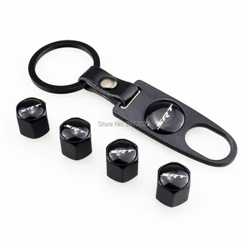 

40 x Car Styling Stainless Steel Zinc Alloy Wheel Tire Valve Stems Caps Universal With Mini Wrench Key Chain for Dodge SRT