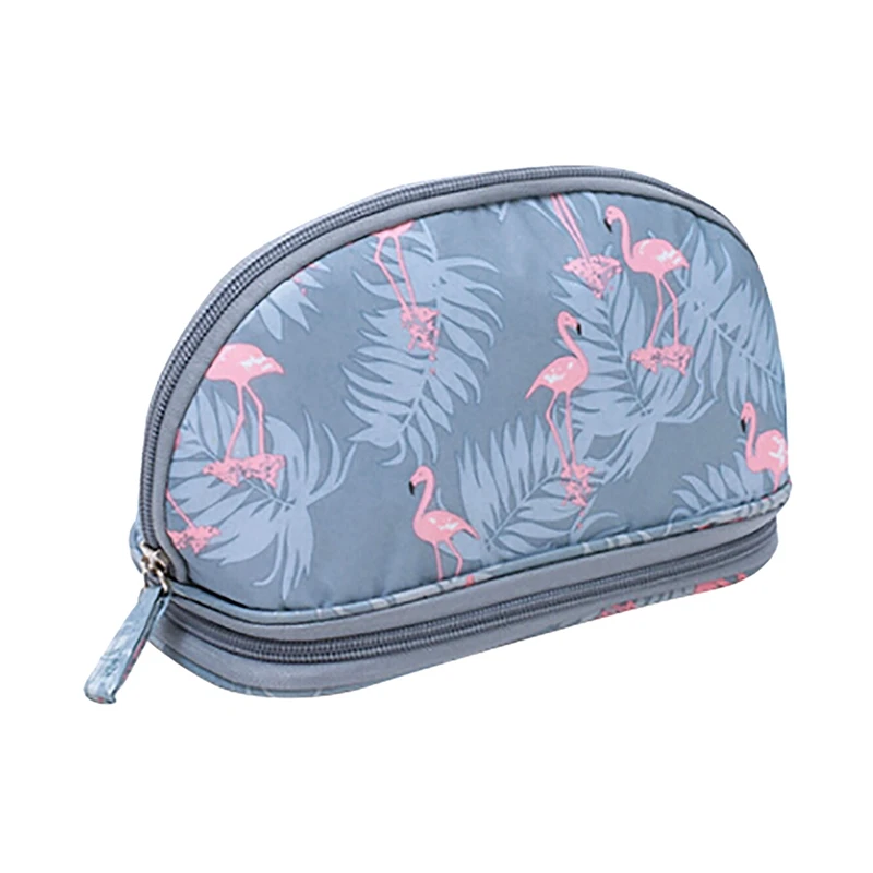

Travel Portable Cosmetic Bag Semi-Circular Double-Layer Closet Organizer Make Your Trip Convenient Carry More Things