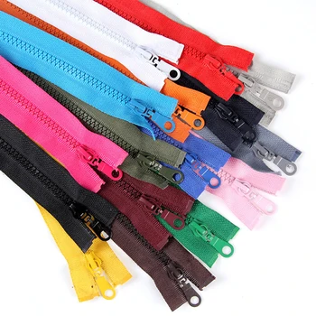 

High quality 5pcs*70cm Rainbow color Coat Bags Clothes 5# Open-End Resin zippers for sewing zip fermeture eclair Z4992