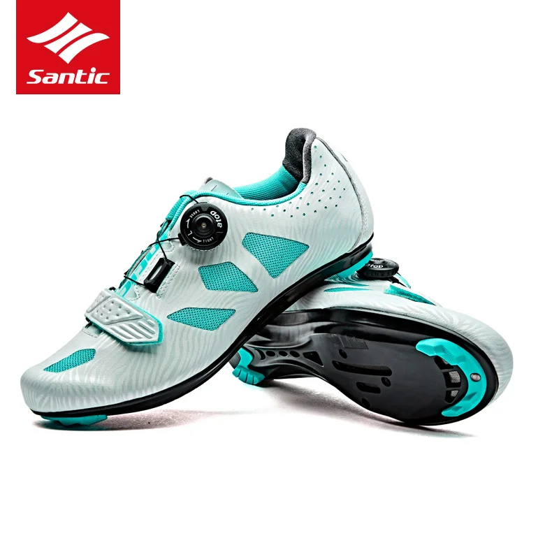 Zapatos de ciclismo de carretera Santic para mujer zapatos de bicicleta de carretera 2017 TPU resistente al desgaste zapatos de bicicleta atlética de bloqueo automático Chaussure velo de la ruta