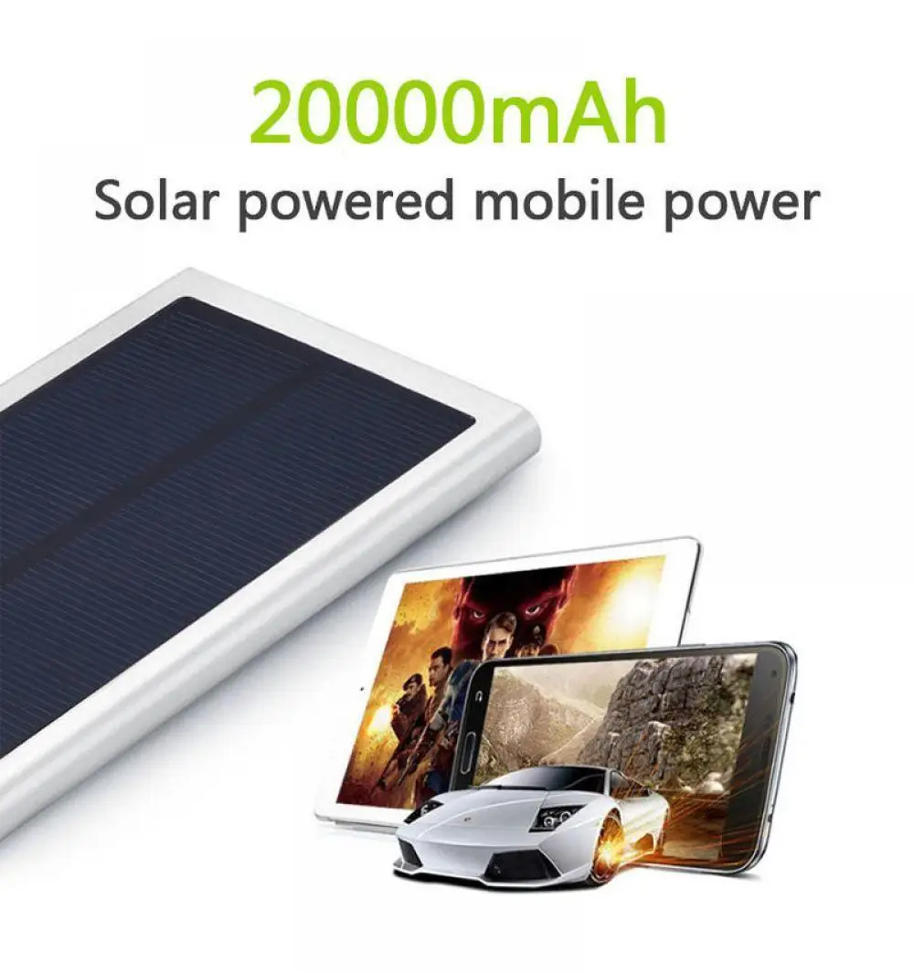 

20000 mAh Large Capacity Fashion New Powerbank Output Power Bank Portable Charger External Battery for MP4 Xiaomi MI iPhone