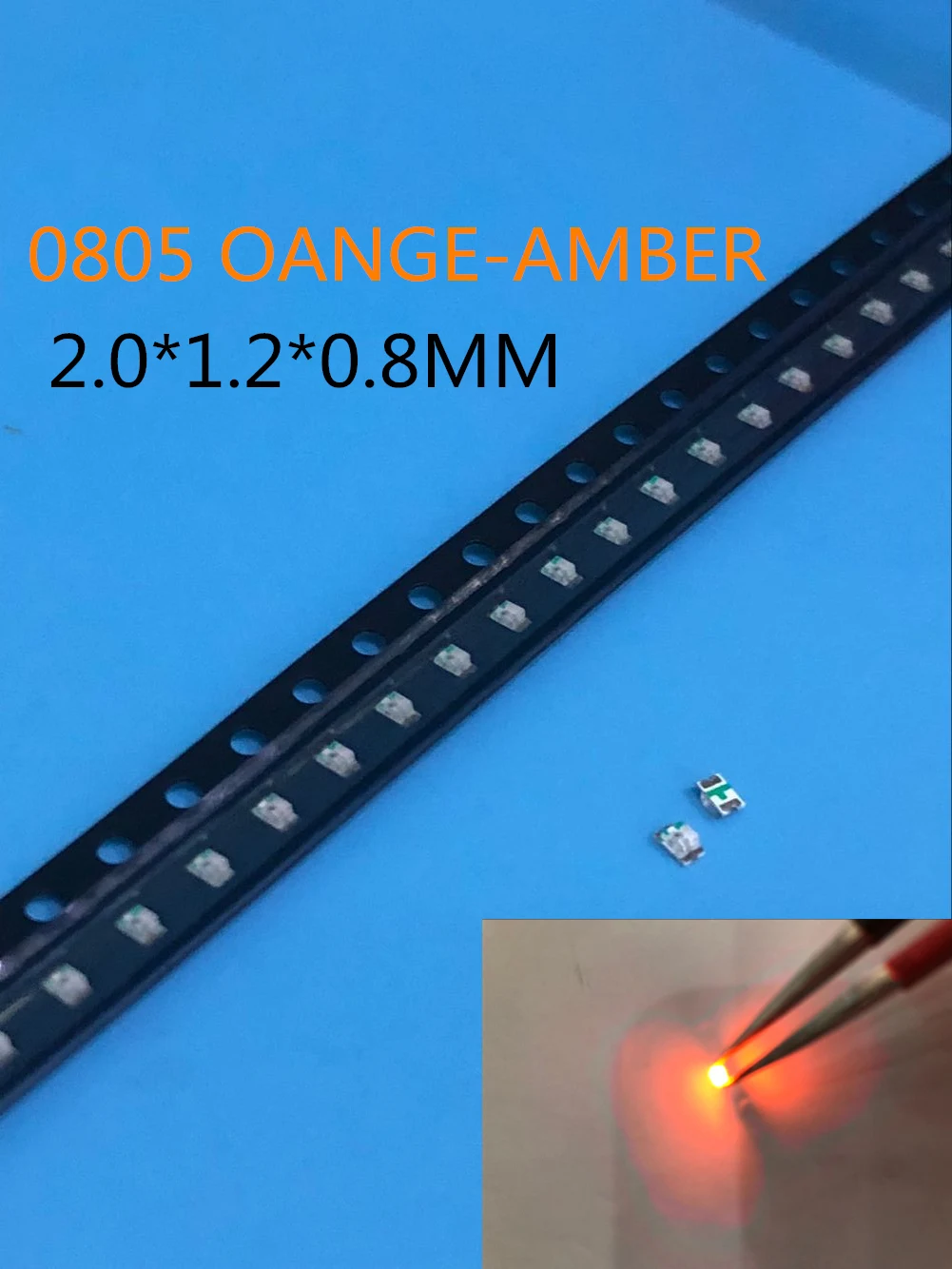 500 шт. 0805 SMD оранжевый Янтарный светодиод 600 610nm SMT СВЕТОДИОДНЫЙ светильник диодный