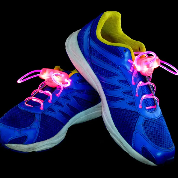 Color LED Light Up Flash Glowing Shoelaces Disco Strap Stick
