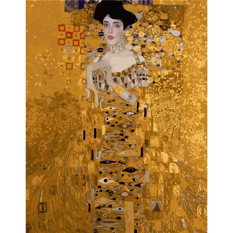 

Frameless pictures painting by numbers hand painted canvas drawing diy oil painting by numbers 40*50cm Klimt - Mrs. Bauer B385