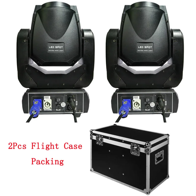 

2Pcs/lot Led Beam DJ Light 90W Gobo Moving Head Spot Light DMX Control Theater Nightclub Stage Effect Lighting With Flight Case