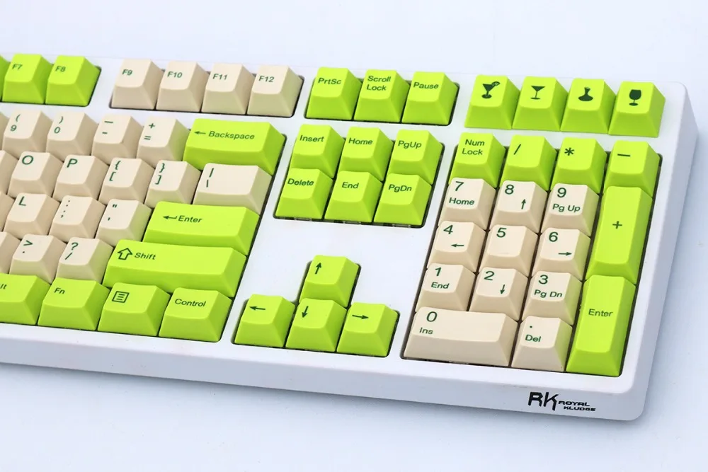 Шампанского keycap 108/137 клавиш PBT Вишневый профиль краситель-сублимированный MX Переключатель для механической клавиатуры keycap только keycap