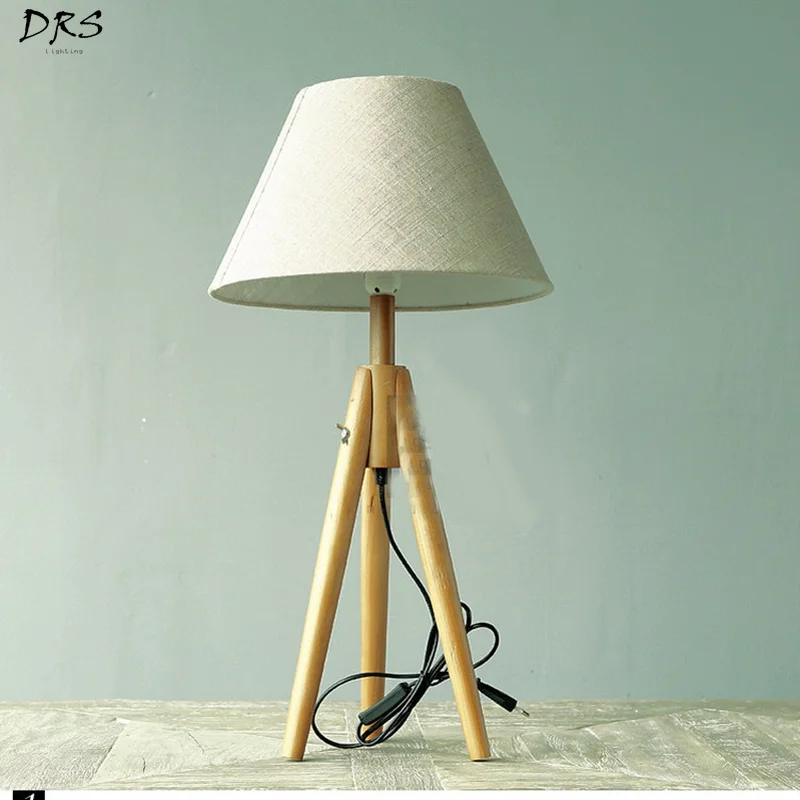 Nordic Simple Solid Wood Table Lamp Japanese Style Muji Style