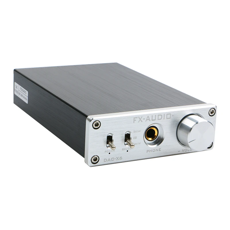 FX-AUDIO DAC-X6 мини Hi-Fi 2,0 цифровой аудиодекодер ЦАП Вход USB/коаксиальный/оптический Выход RCA/усилитель 24Bit/96 кГц DC12V