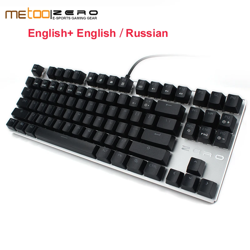 

ZERO Mechanical Keyboard Anti-Ghosting USB Wired Colorful Backlit Metal Panel Blue/Red/Black Switch Gaming keyboard laptop