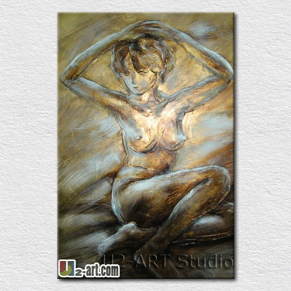 

Hot selling nude lady oil painting modern living room decoration canvas pictures for friends gift reproduction