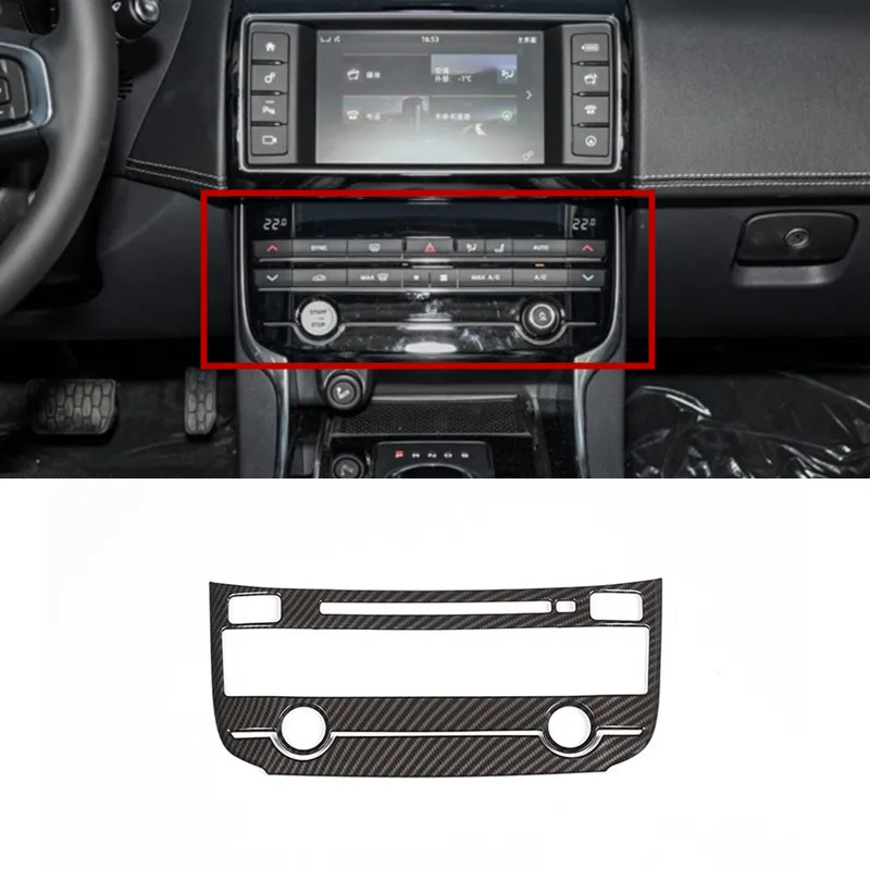 

Carbon Fiber Style Center Console Mode Frame Decoration Cover Trim For Jaguar XE X760 XF X260 F-PACE X761 2016-18 ABS Decals