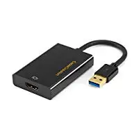 USB к HDMI адаптер(Дисплей ссылка Чипсет) USB 3,0 внешняя видеокарта совместимые ОС Windows 7/8/10, Mac OS и многое другое, USB к Дисплей - Цвет: Черный