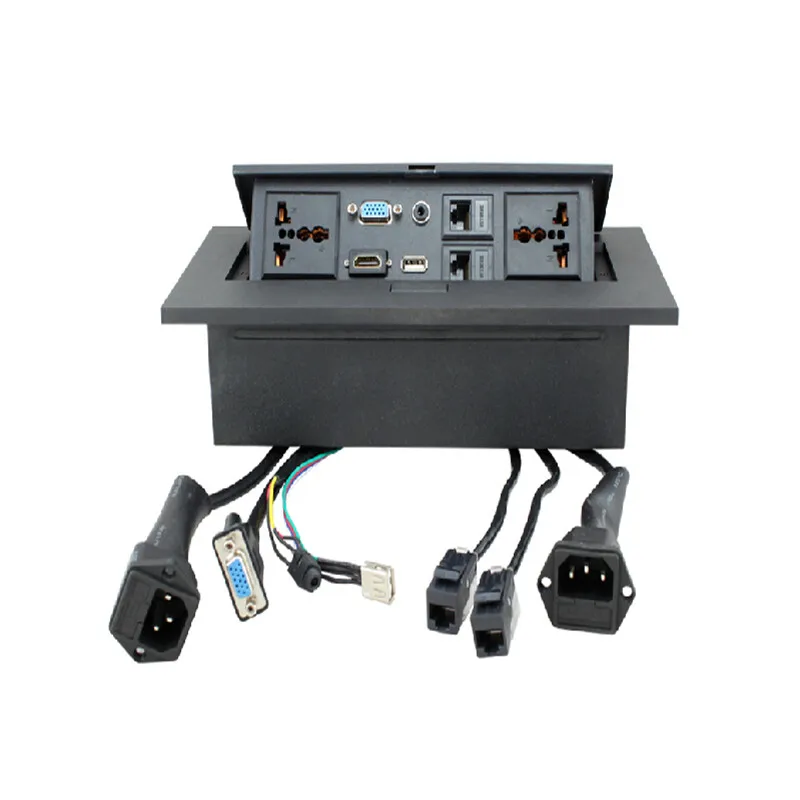 Universal Power Tabletop socket /Hidden/VGA,3.5MM Audio,HD HDMI, USB, Network,RJ45 Information Outlet Box /Desktop Socket / Universal Power Tabletop socket /Hidden/VGA,3.5MM Audio,HD HDMI, USB, Network,RJ45 Information Outlet Box /Desktop Socket /