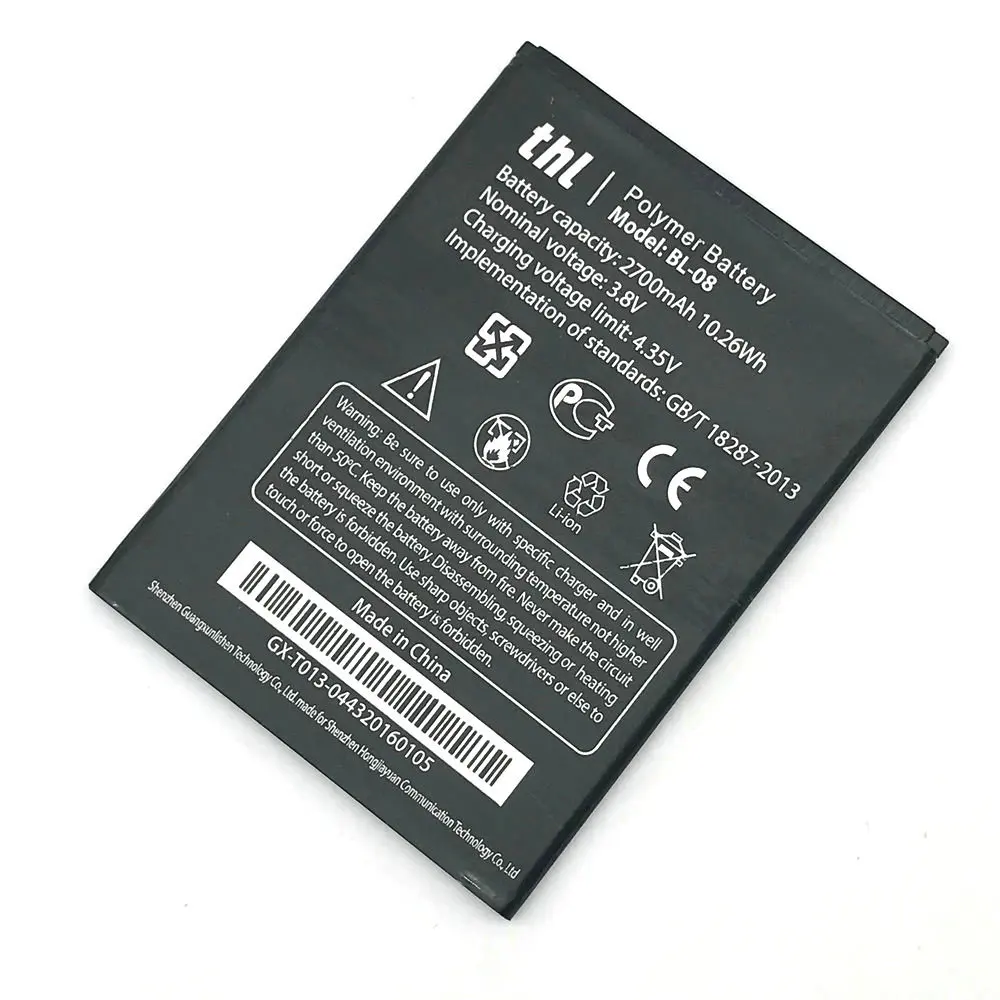 BL-08 2700mAh Backup Replacement Backup Battery For THL 2015 2015A Phone+ Tracking Code BL-08 2700mAh Backup Replacement Backup Battery For THL 2015 2015A Phone+ Tracking Code
